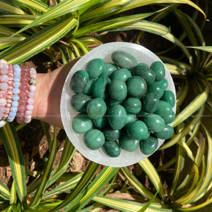 AA Green Aventurine Tumble Stone - Golden Quartz 