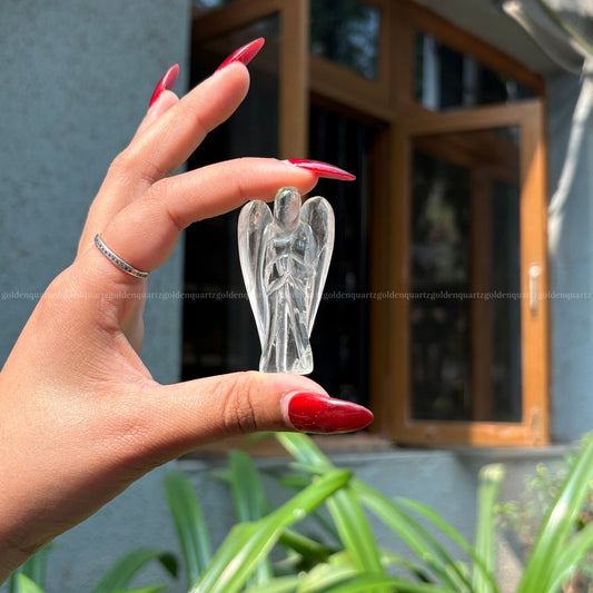 Clear Quartz Angel - Golden Quartz 