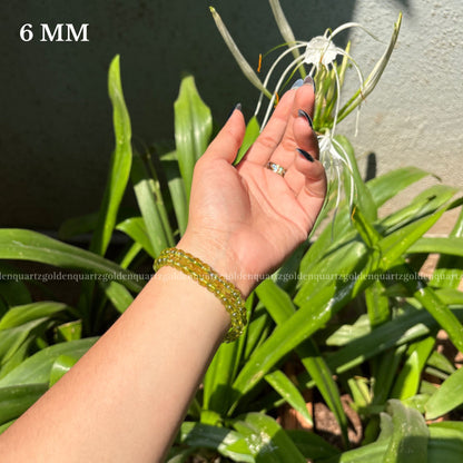 PERIDOT BRACELET ( Synthetic ) - Golden Quartz 