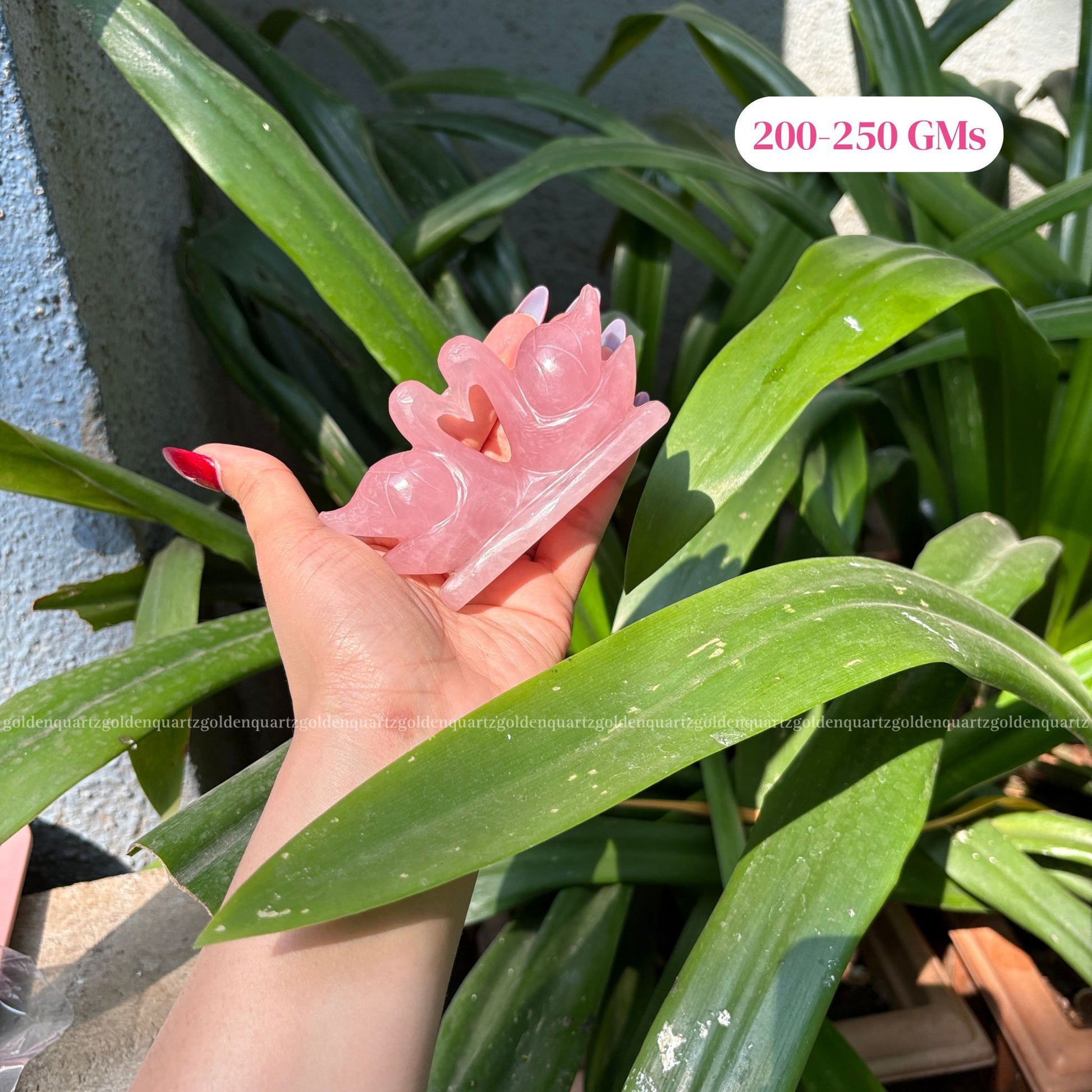 ROSE QUARTZ SWAN - Golden Quartz 