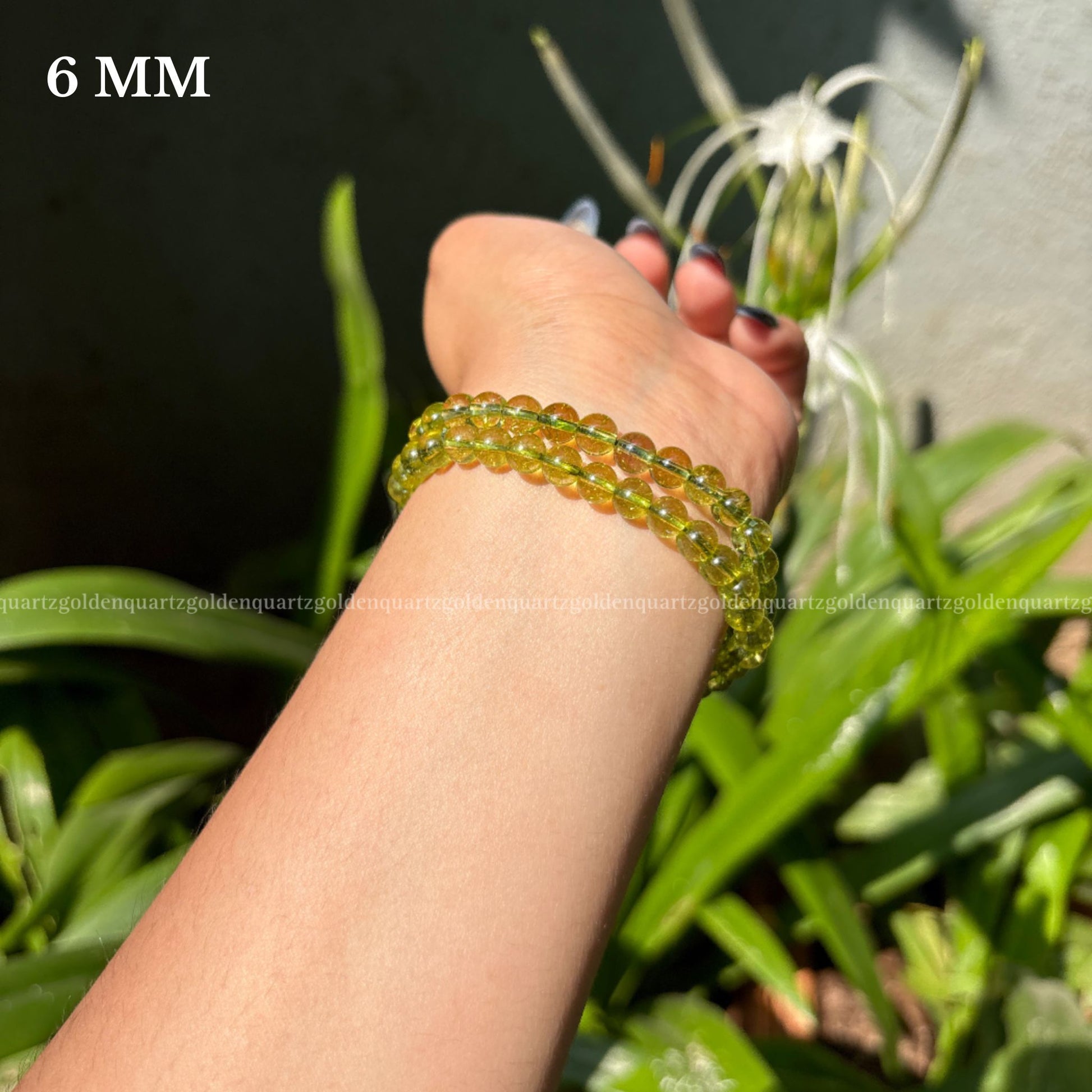 PERIDOT BRACELET ( Synthetic ) - Golden Quartz 