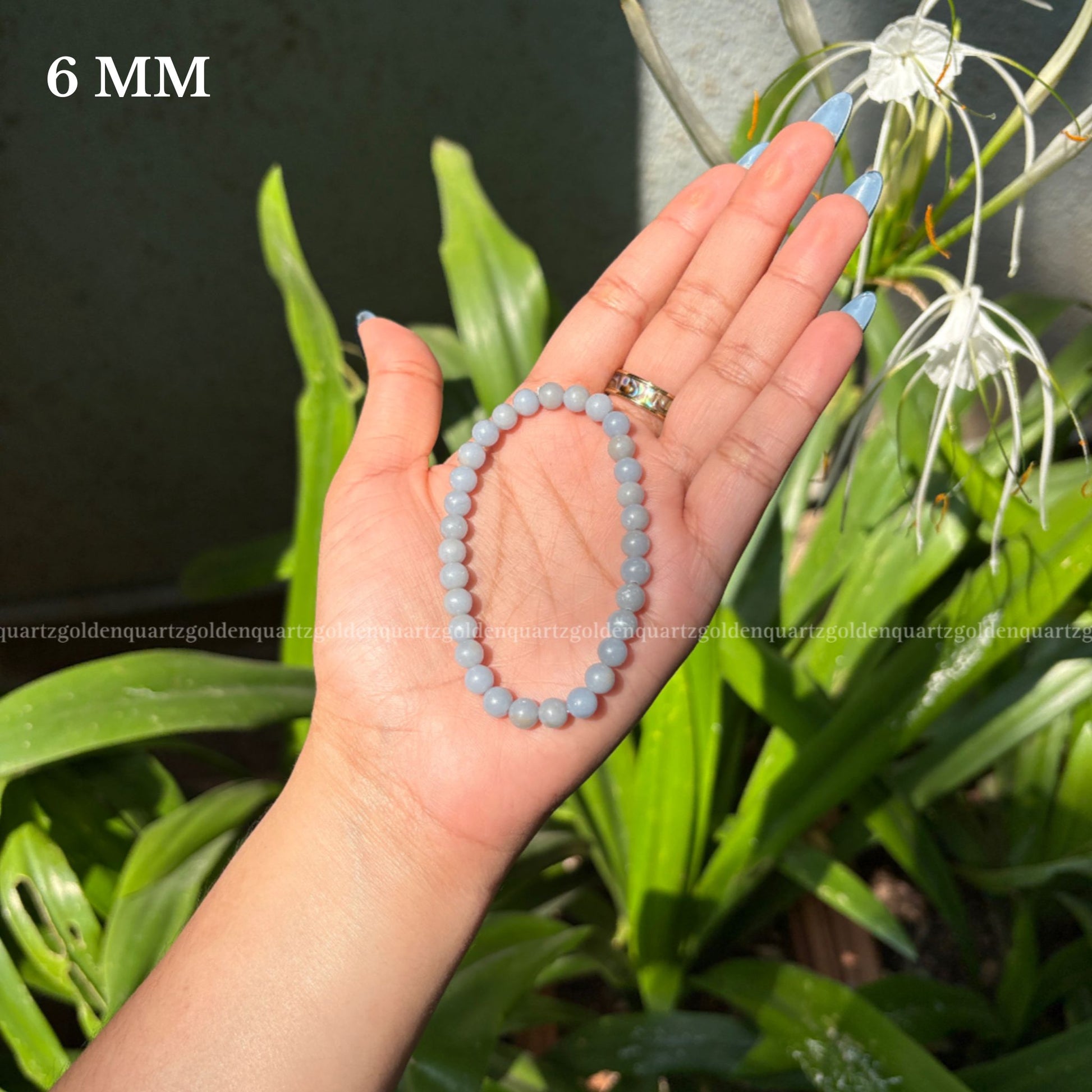 ANGELITE BRACELET - Golden Quartz 