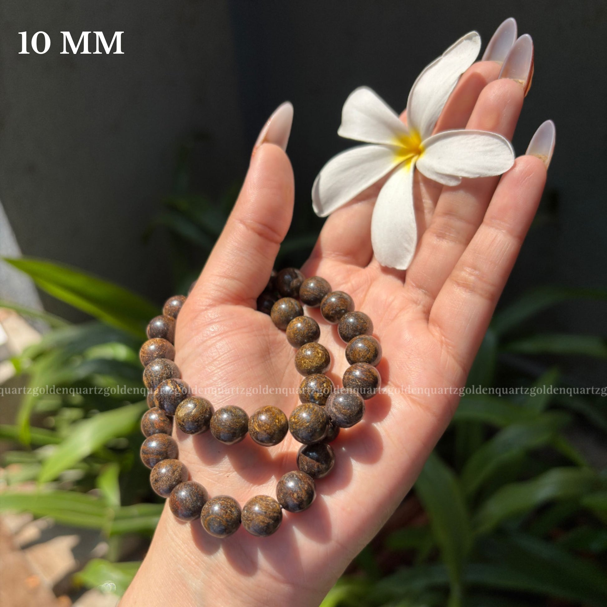 Bronzite Bracelet - Golden Quartz 