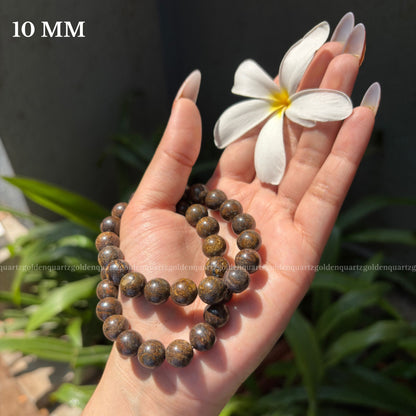 Bronzite Bracelet - Golden Quartz 