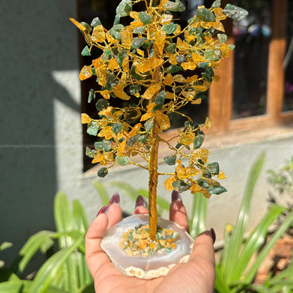Citrine & Green Aventurine Tree  For Wealth, Luck & Growth