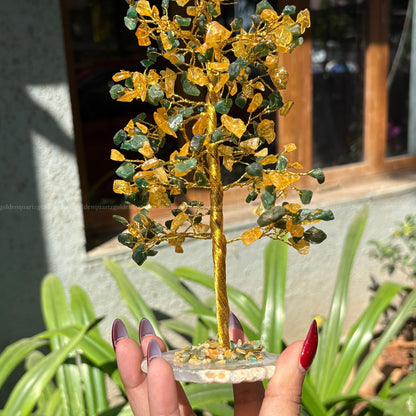 Citrine & Green Aventurine Tree  For Wealth, Luck & Growth