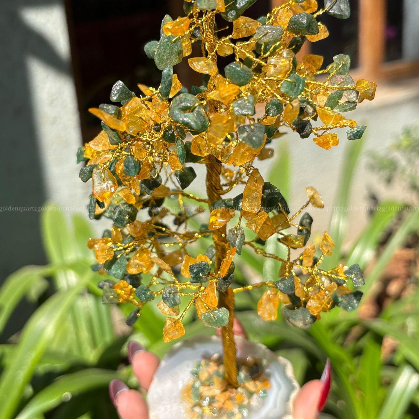 Citrine & Green Aventurine Tree  For Wealth, Luck & Growth