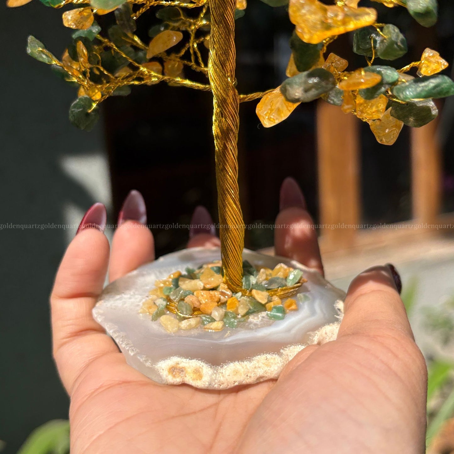 Citrine & Green Aventurine Tree  For Wealth, Luck & Growth