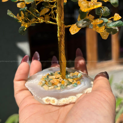 Citrine & Green Aventurine Tree  For Wealth, Luck & Growth