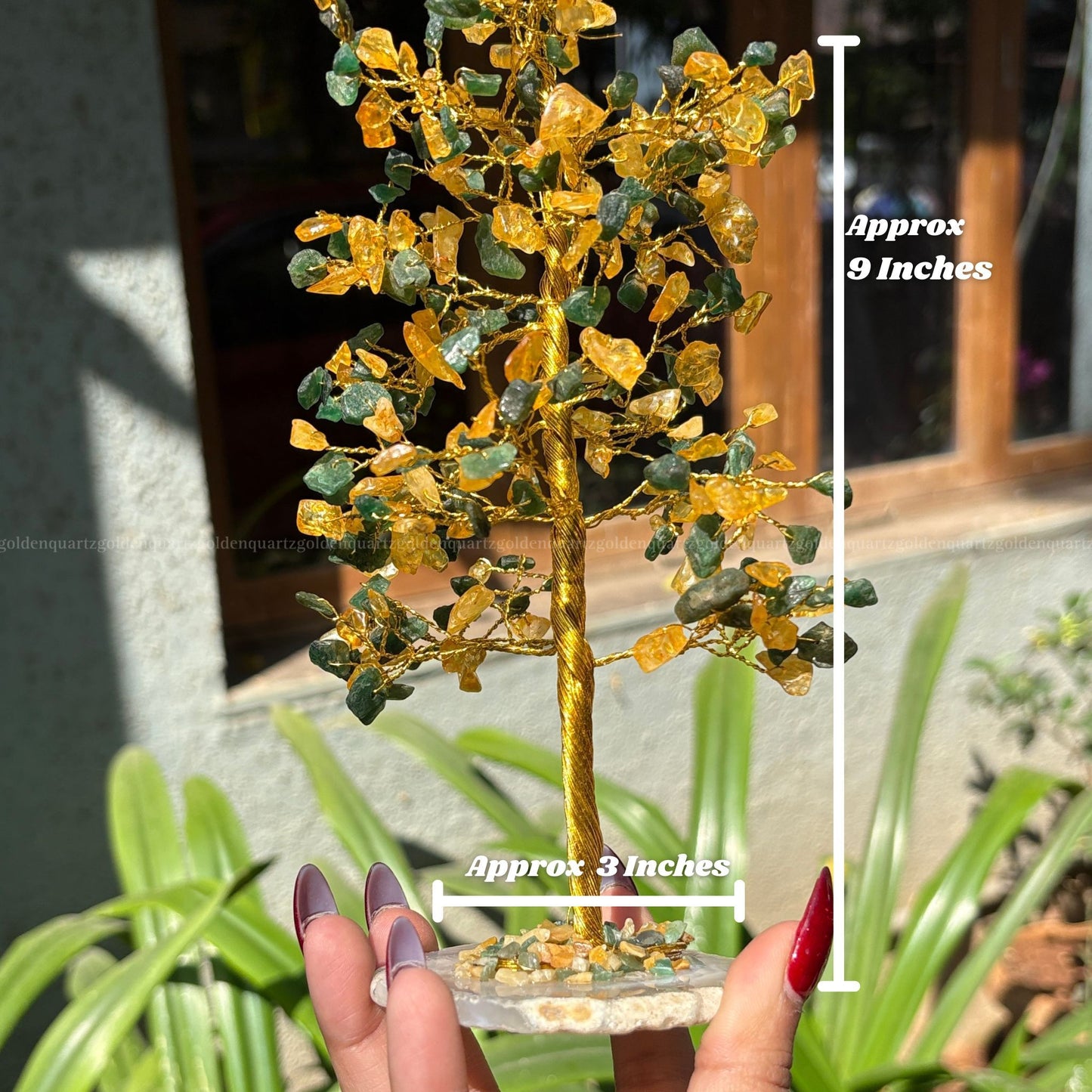 Citrine & Green Aventurine Tree  For Wealth, Luck & Growth