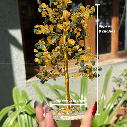 Citrine & Green Aventurine Tree  For Wealth, Luck & Growth