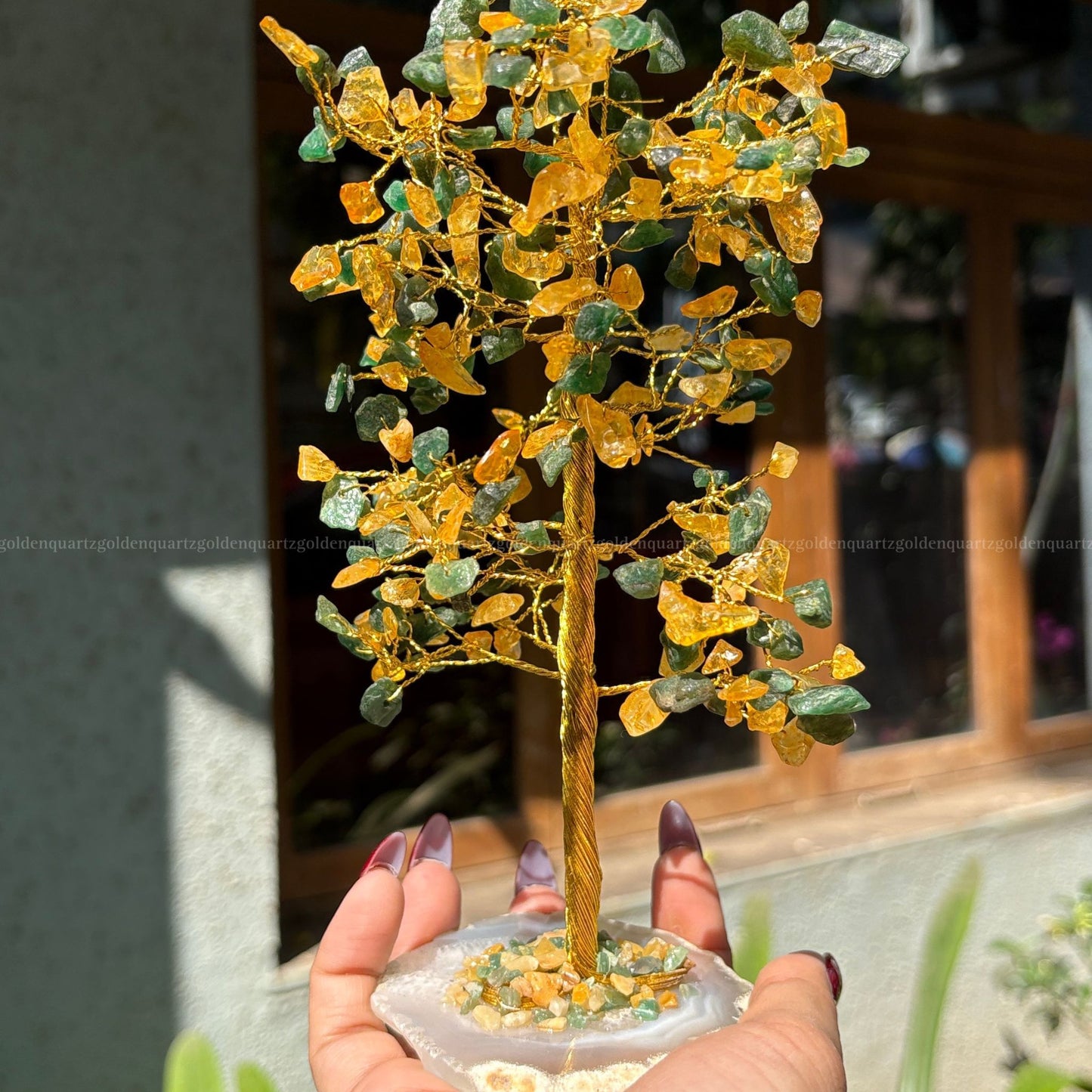 Citrine & Green Aventurine Tree  For Wealth, Luck & Growth