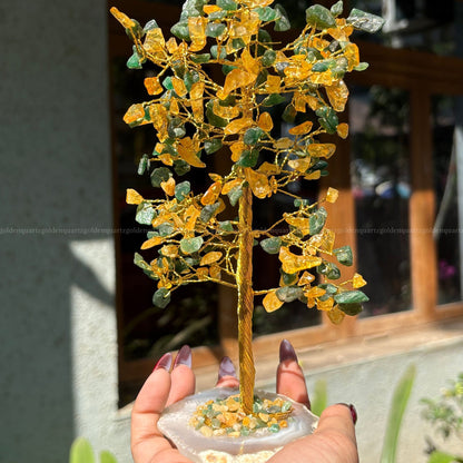 Citrine & Green Aventurine Tree  For Wealth, Luck & Growth