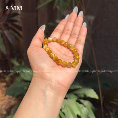 YELLOW CATS EYE BRACELET - Golden Quartz 