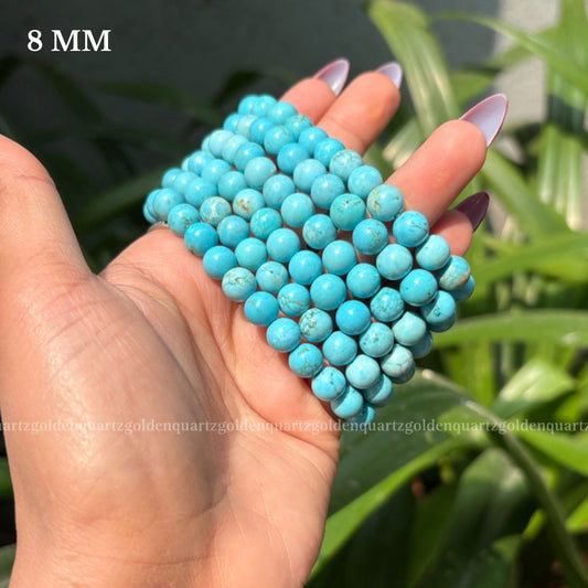 MAGNESITE FIROZA/ TURQUOISE  BRACELET - Golden Quartz 