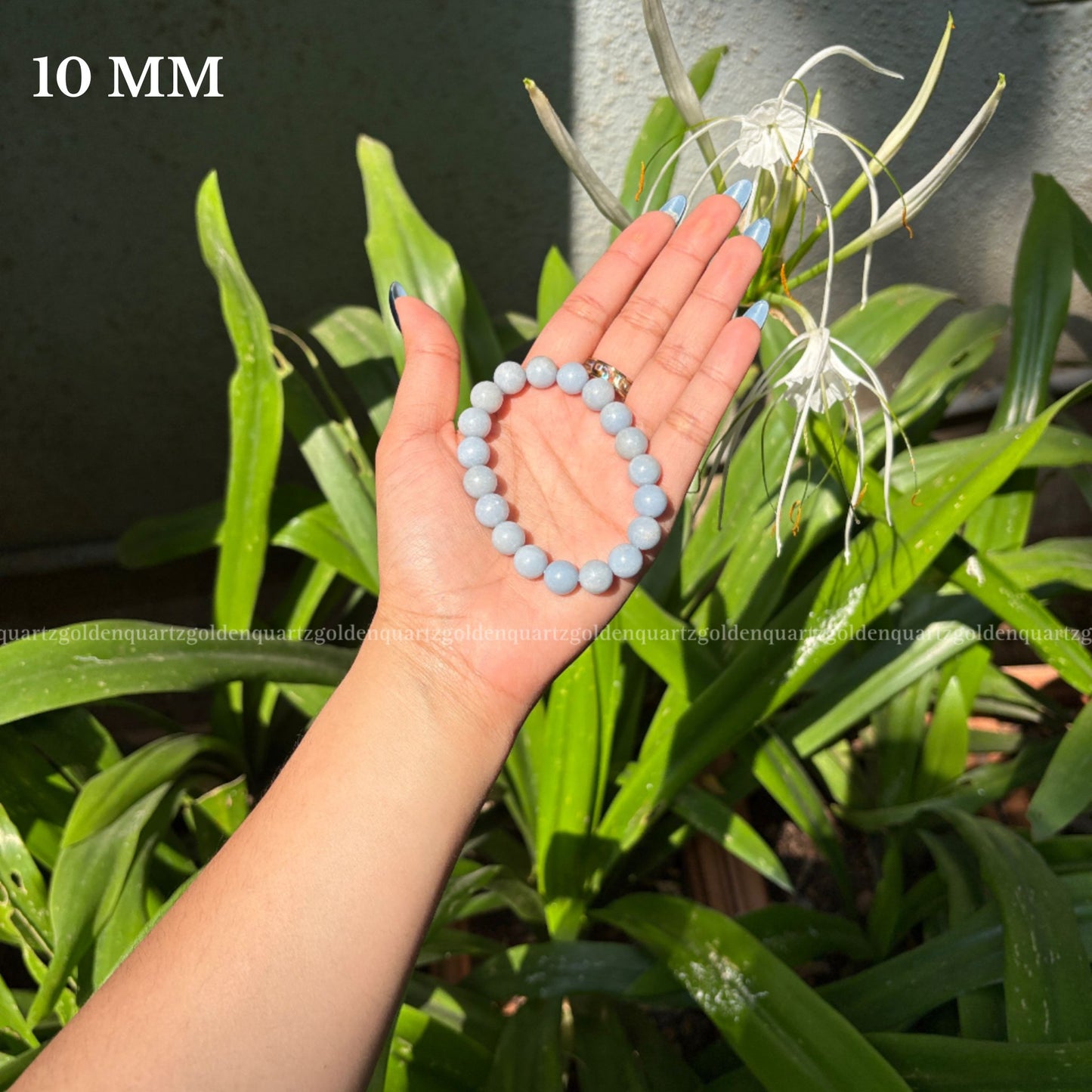 ANGELITE BRACELET - Golden Quartz 