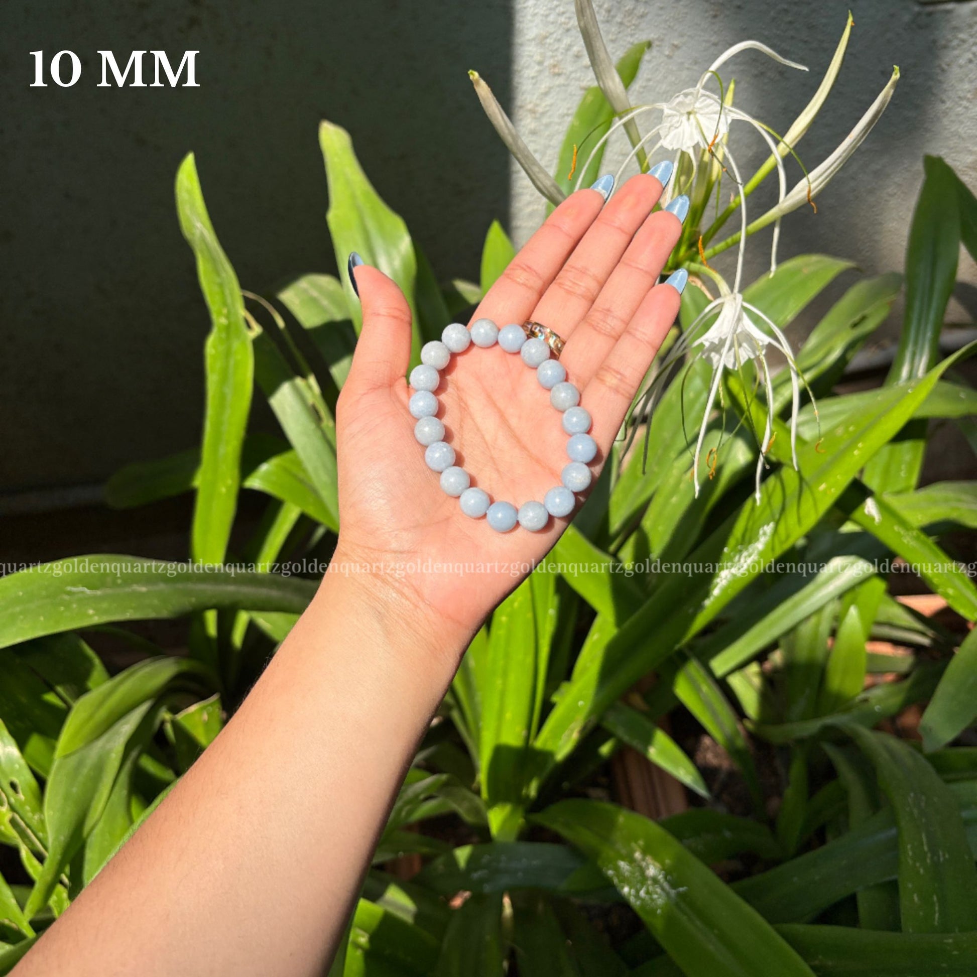 ANGELITE BRACELET - Golden Quartz 