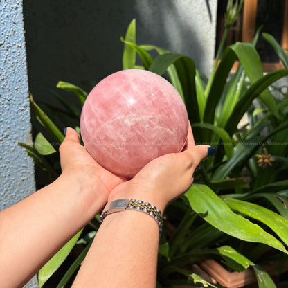 ROSE QUARTZ SPHERE - Golden Quartz 