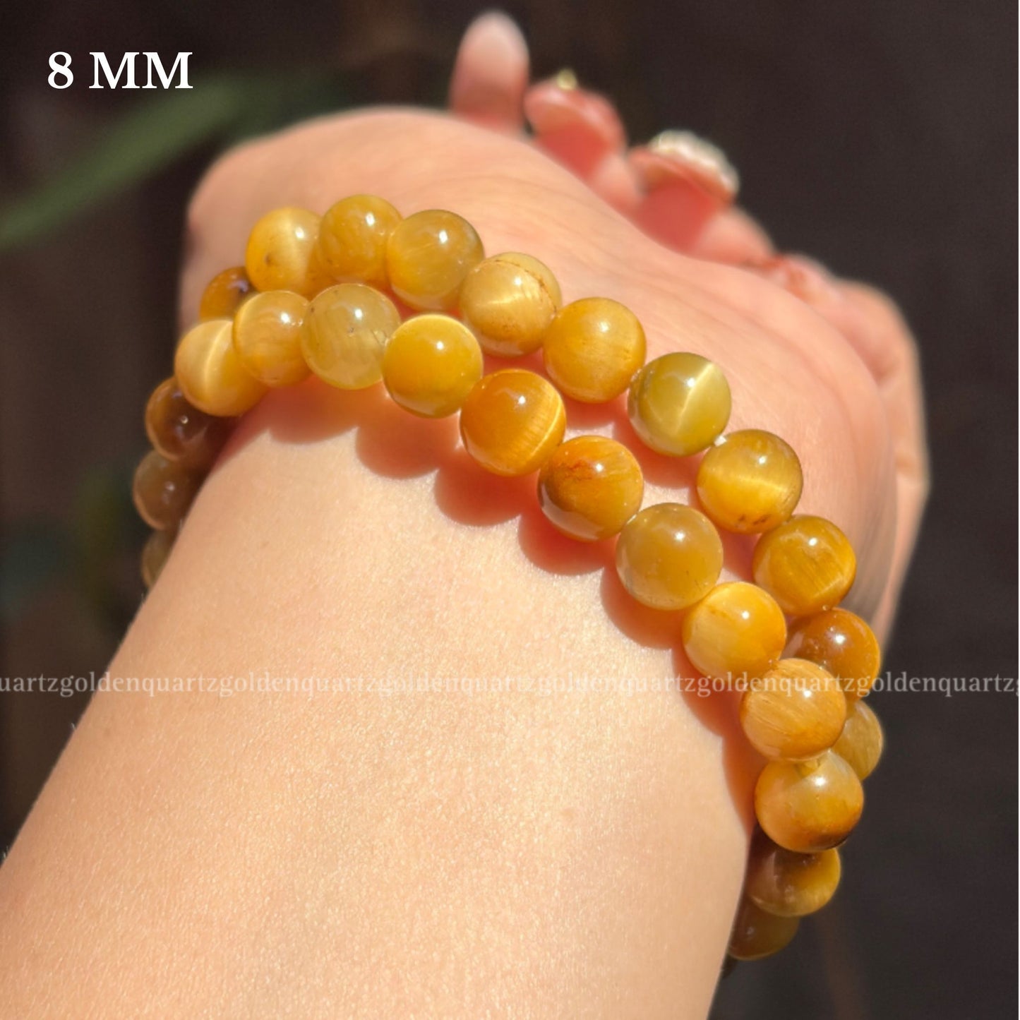 YELLOW CATS EYE BRACELET - Golden Quartz 