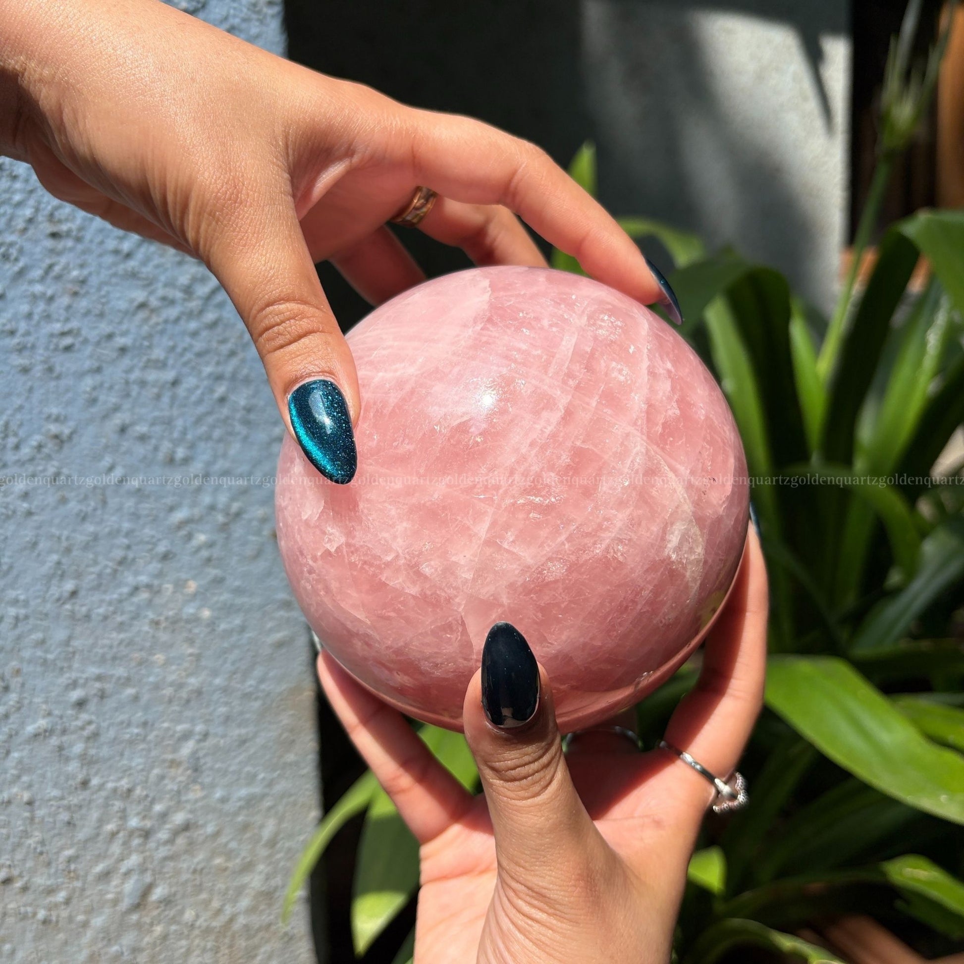 ROSE QUARTZ SPHERE - Golden Quartz 