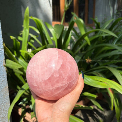 ROSE QUARTZ SPHERE - Golden Quartz 