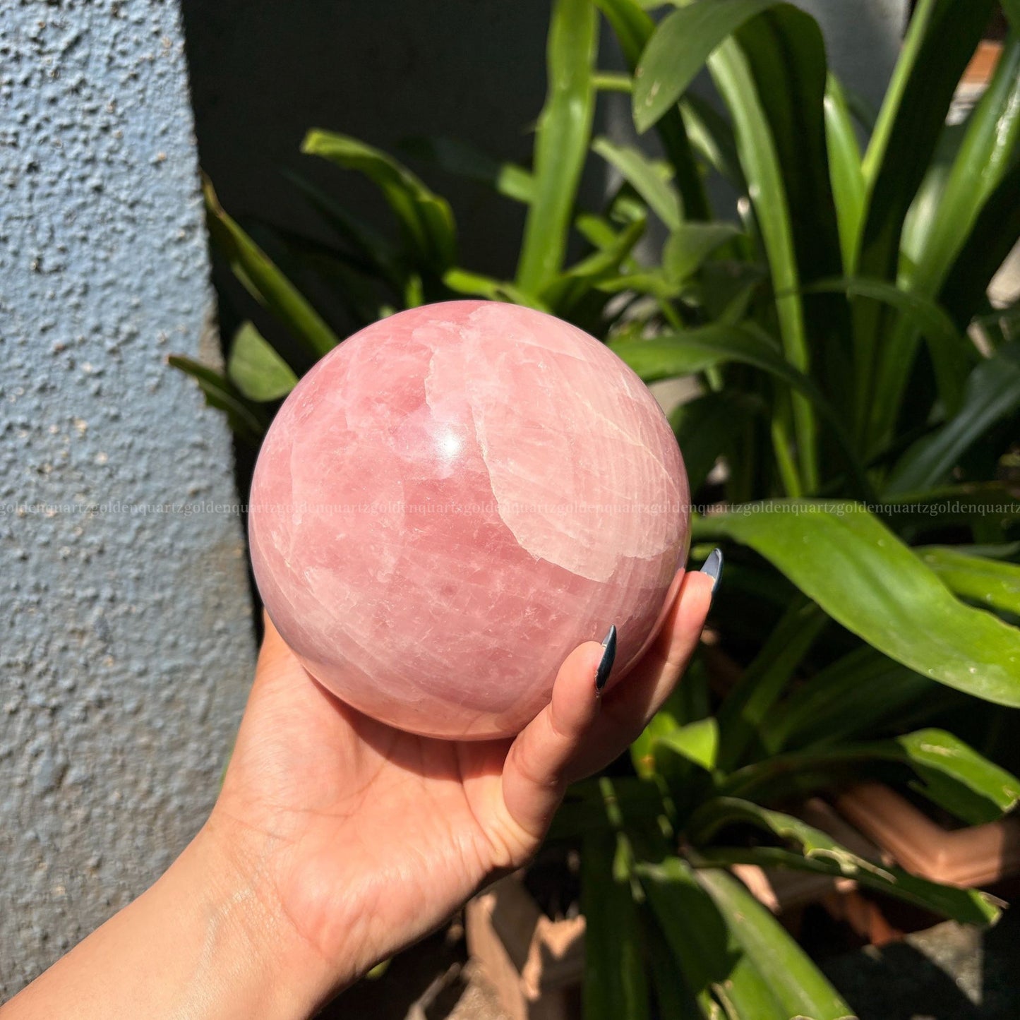ROSE QUARTZ SPHERE - Golden Quartz 