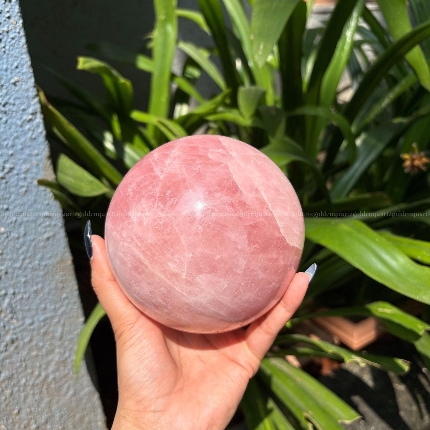 ROSE QUARTZ SPHERE - Golden Quartz 
