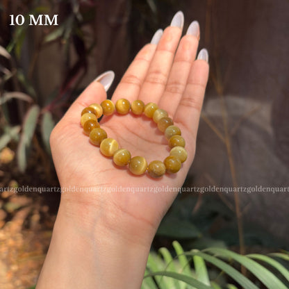 YELLOW CATS EYE BRACELET - Golden Quartz 