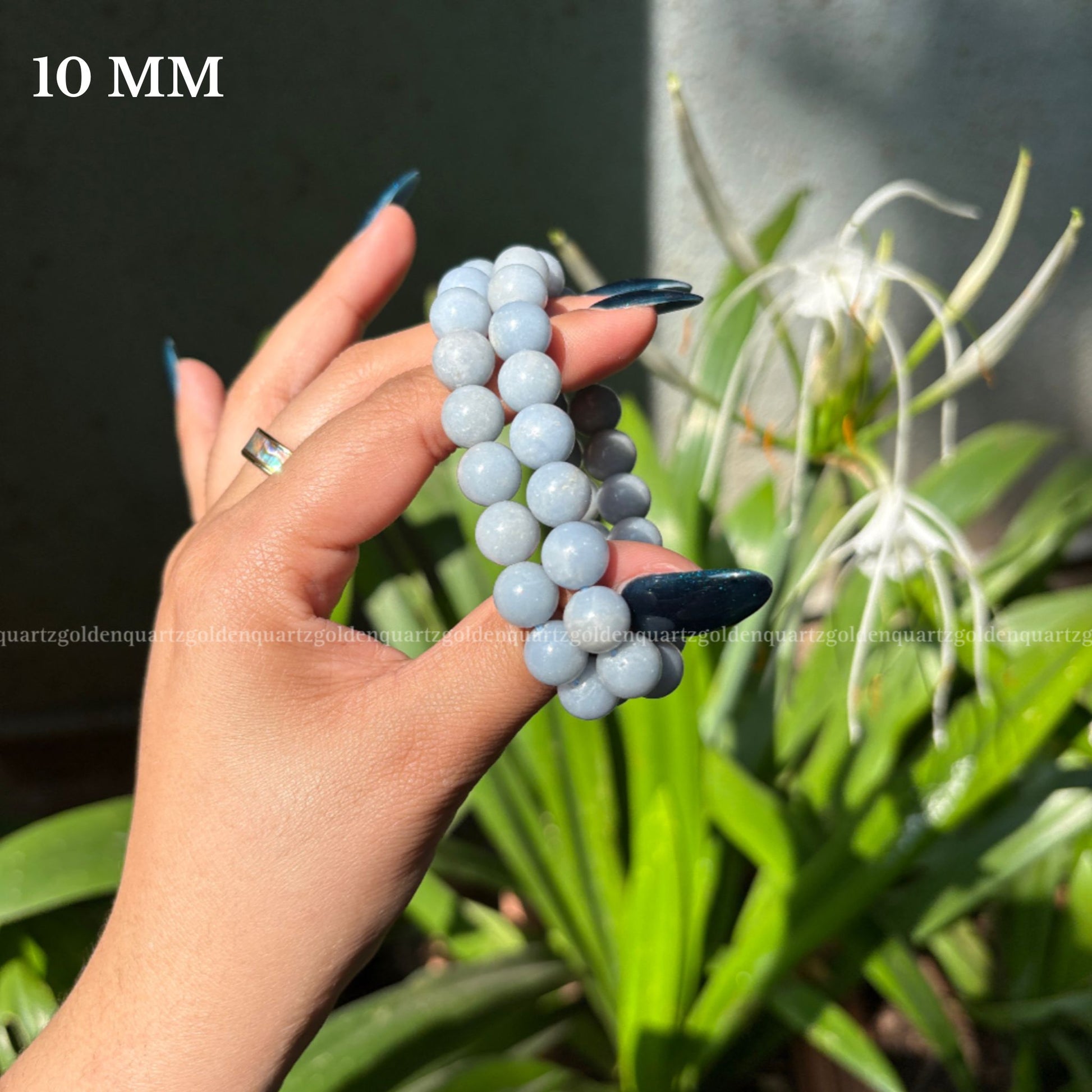 ANGELITE BRACELET - Golden Quartz 