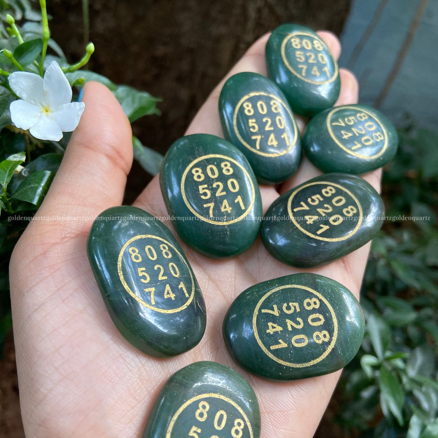 Green Aventurine Zibu Coin – Abundance, Growth & Divine Alignment