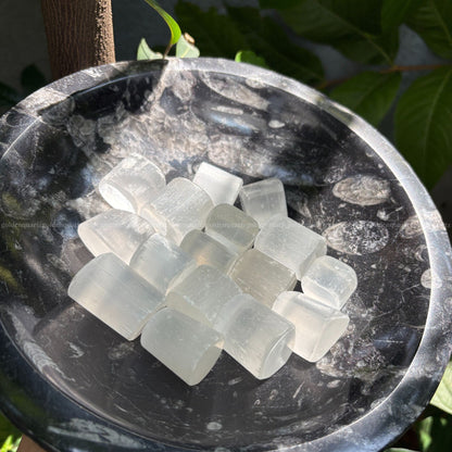 Selenite Tumble Stone - Golden Quartz 