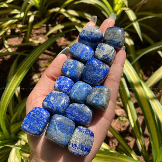 Lapis Lazuli Tumble Stone - Golden Quartz 