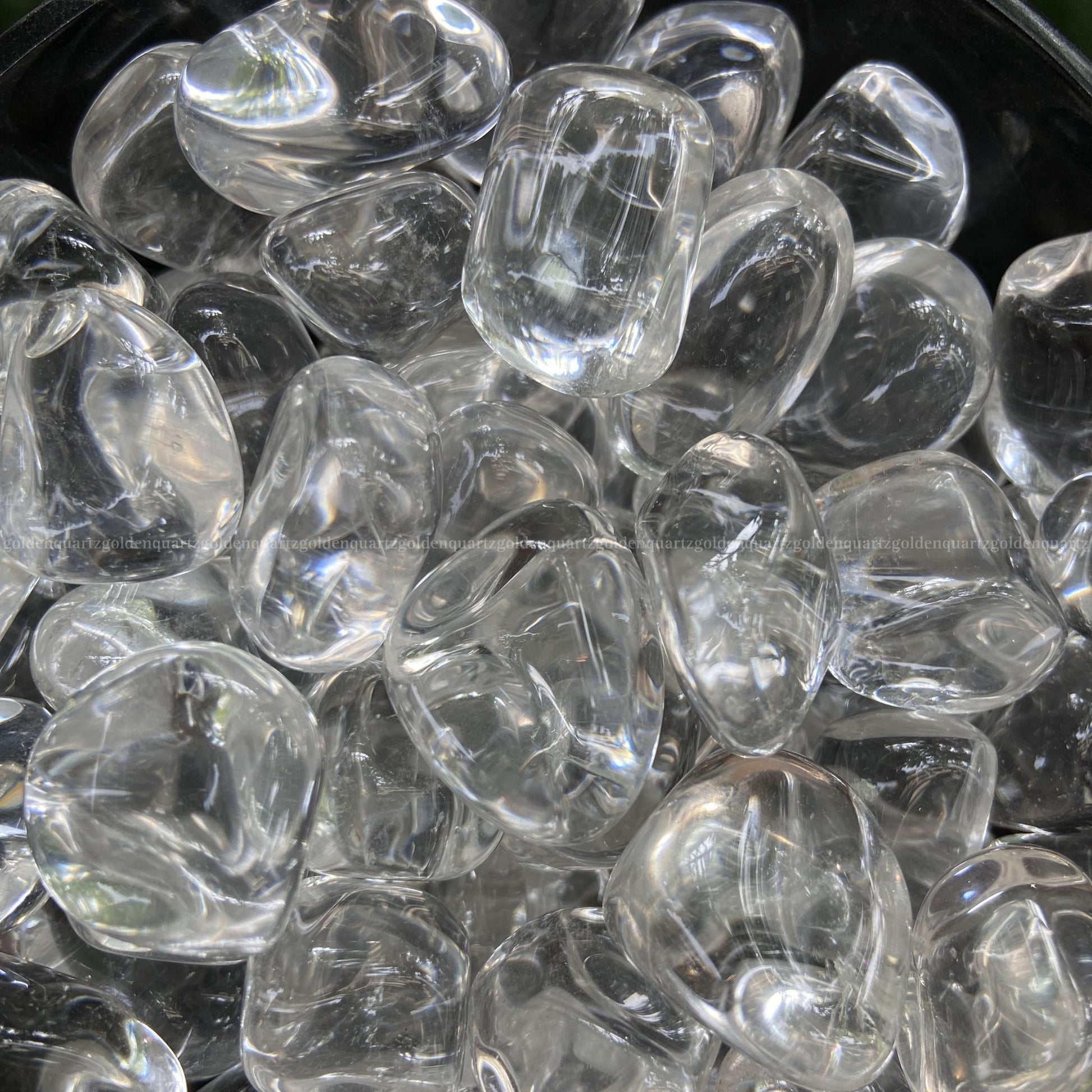 AA Clear Quartz Tumble Stone - Golden Quartz 