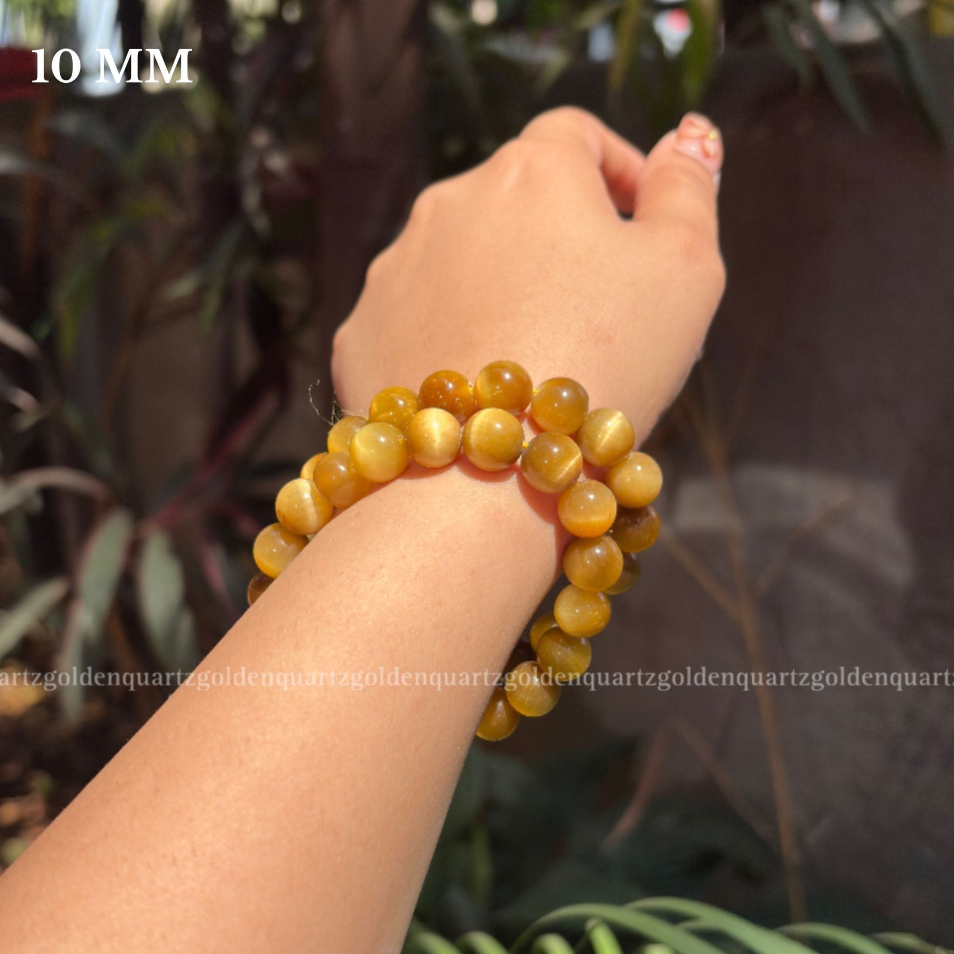 YELLOW CATS EYE BRACELET - Golden Quartz 