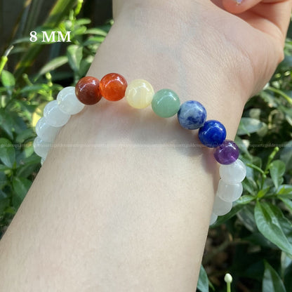 7 CHAKRA SELENITE BRACELET