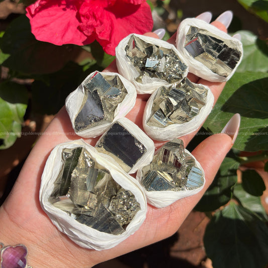 PYRITE CLUSTER - Golden Quartz 