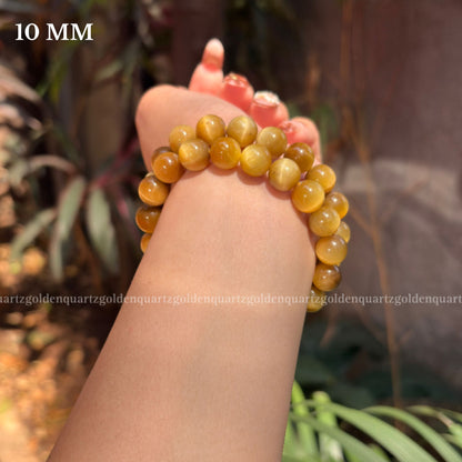 YELLOW CATS EYE BRACELET - Golden Quartz 