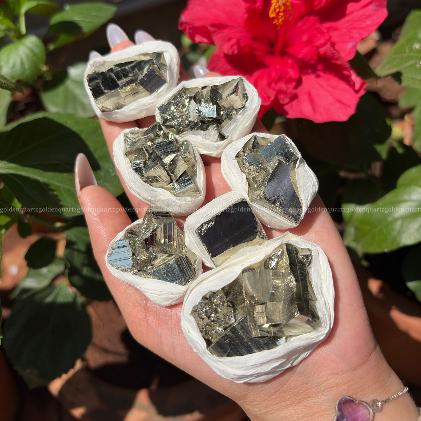 PYRITE CLUSTER - Golden Quartz 