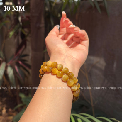 YELLOW CATS EYE BRACELET - Golden Quartz 
