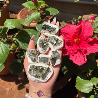 PYRITE CLUSTER - Golden Quartz 