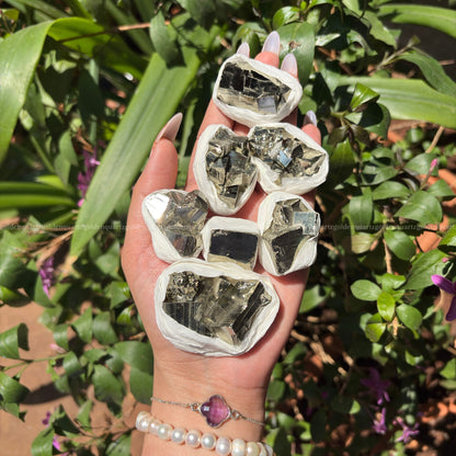 PYRITE CLUSTER - Golden Quartz 