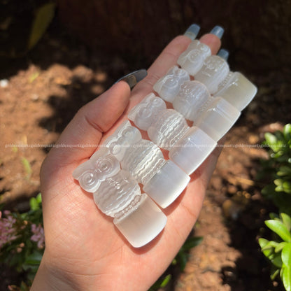 Selenite Baby Owls – Wisdom, Calmness & Pure Energy
