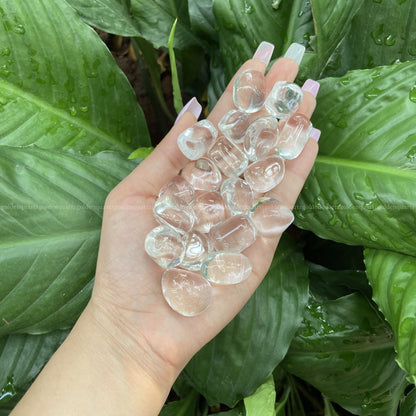 AA Clear Quartz Tumble Stone - Golden Quartz 