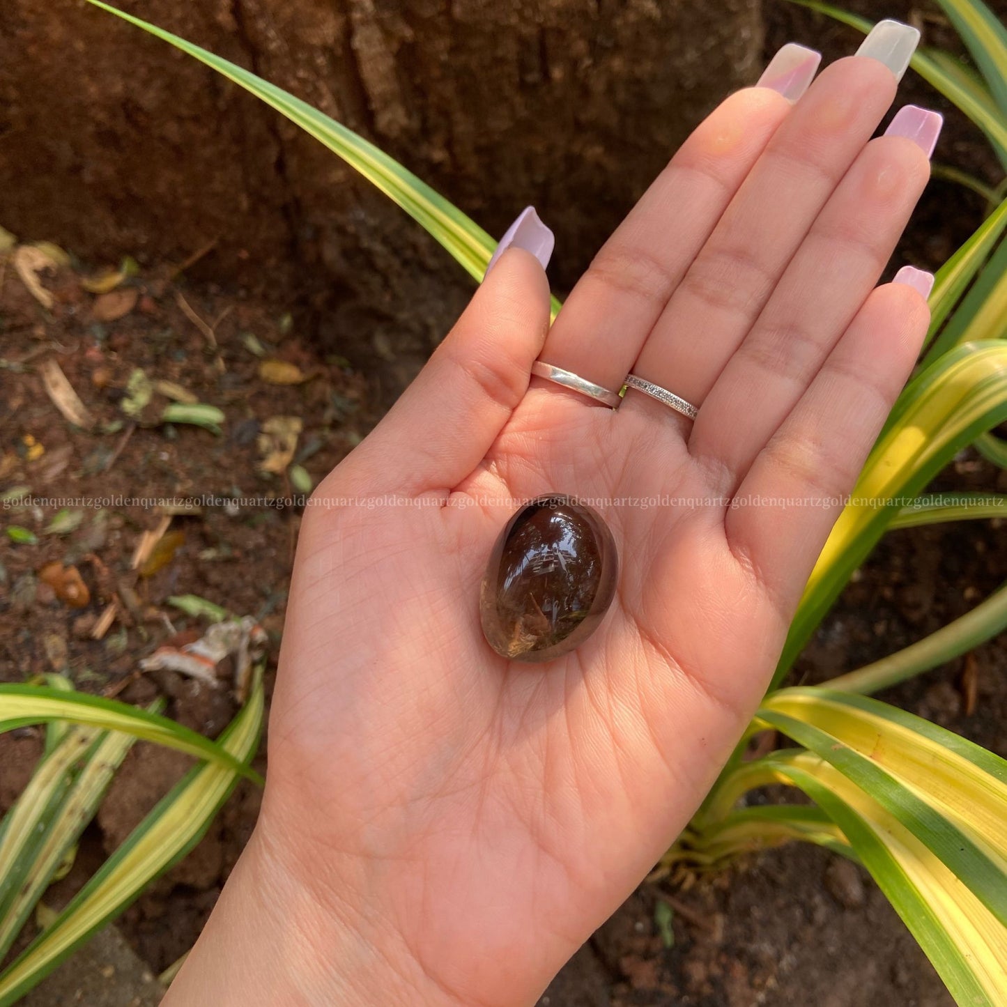 Smoky Quartz Tumble Stone - Golden Quartz 