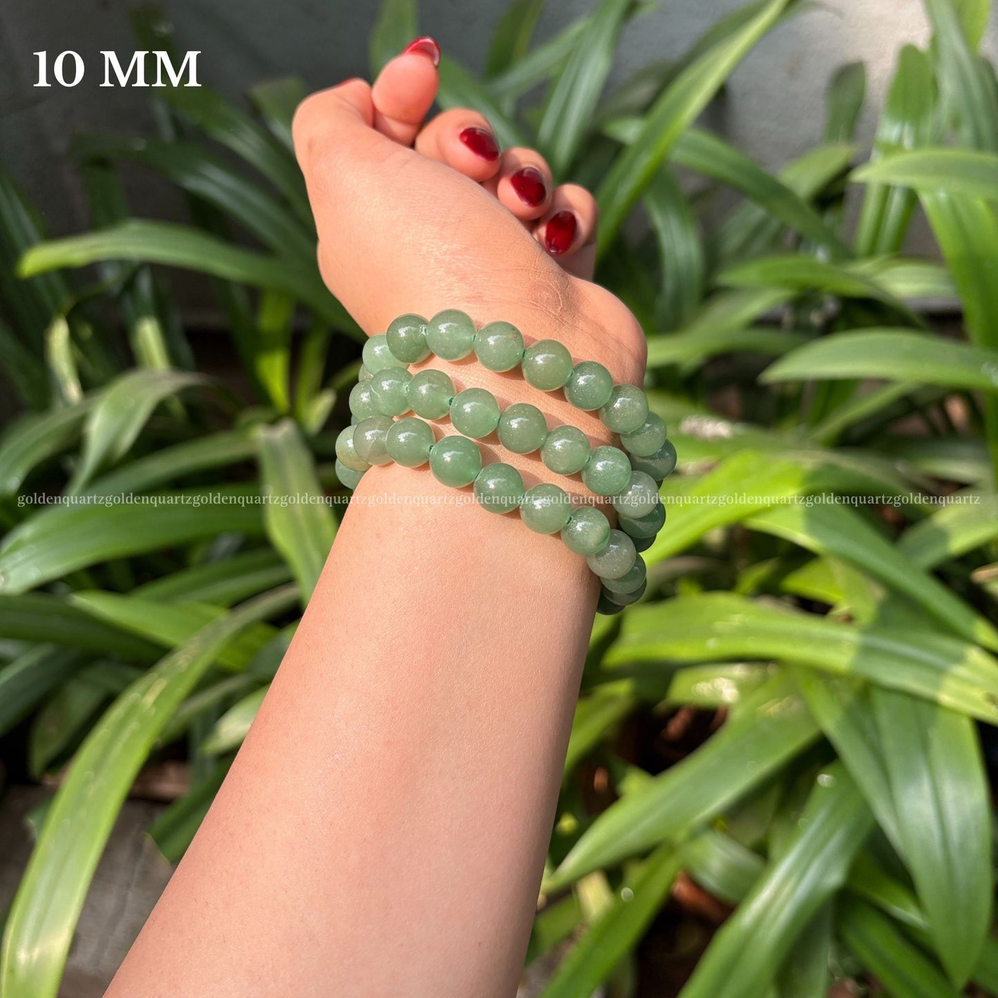 GREEN AVENTURINE BRACELET - Golden Quartz 