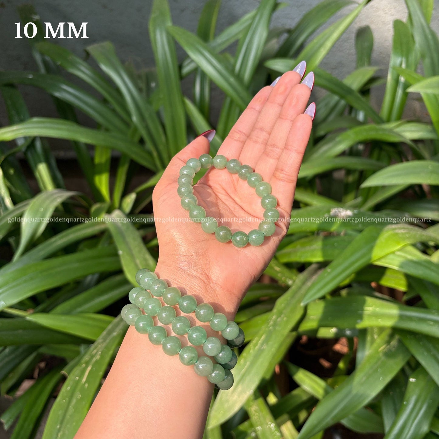 GREEN AVENTURINE BRACELET - Golden Quartz 