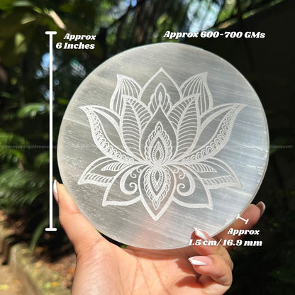 SELENITE PLATE - Golden Quartz 