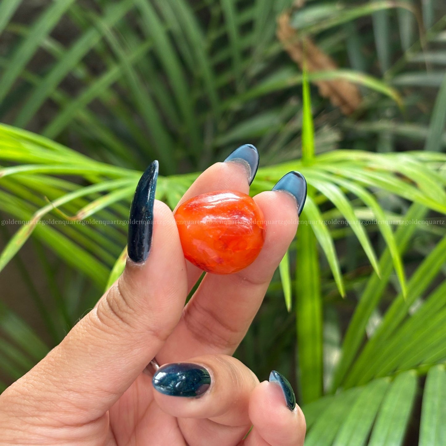 Carnelian Tumble Stone - Golden Quartz 