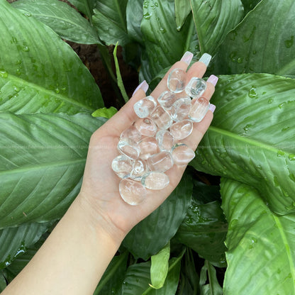 AA Clear Quartz Tumble Stone - Golden Quartz 