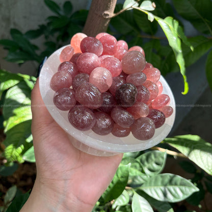 STRAWBERRY QUARTZ TUMBLE STONES - Golden Quartz 